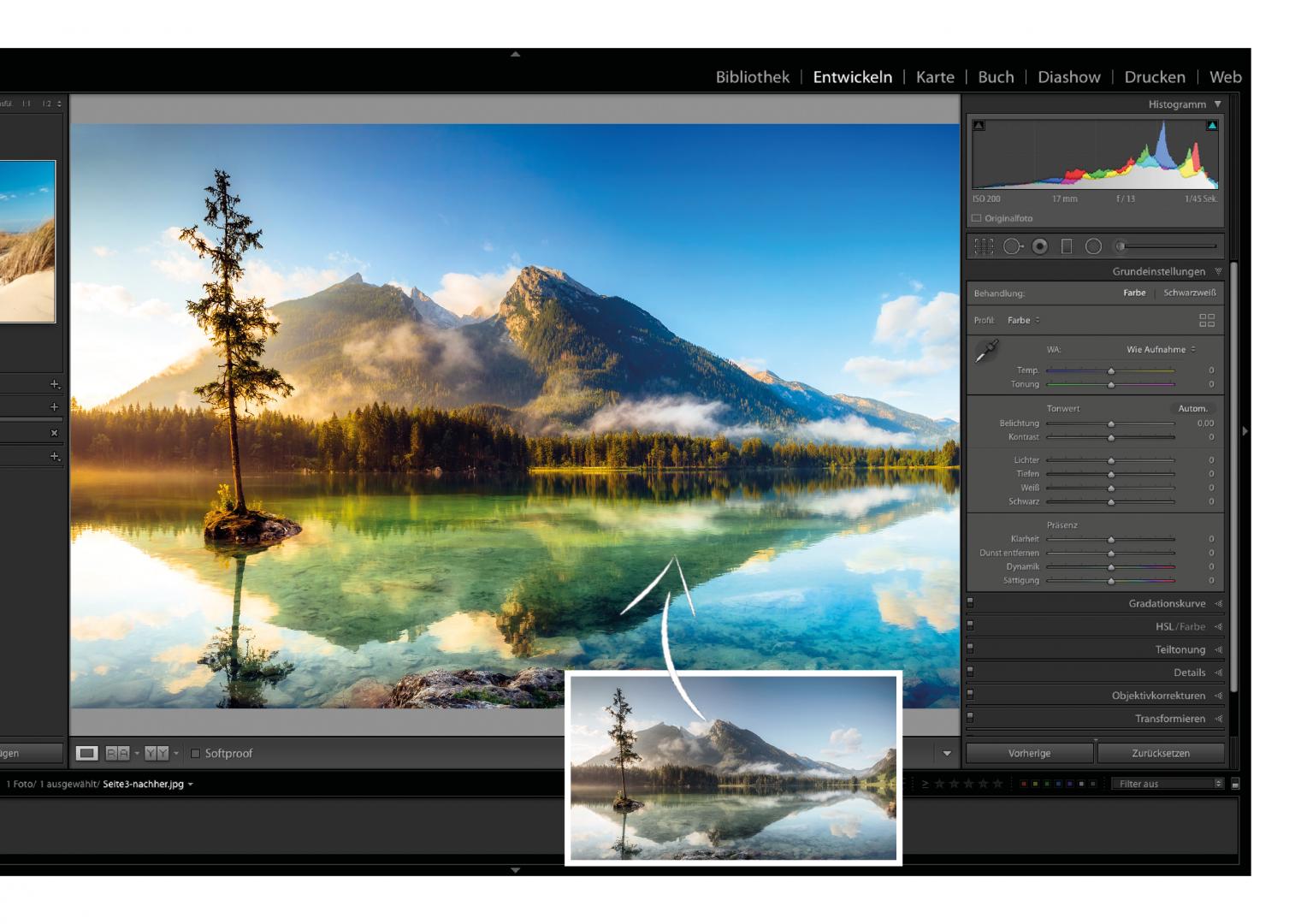 Landschaftsfotos mit Lightroom schnell und einfach optimieren