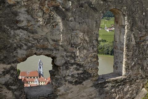 Blick von der Ruine auf Dürnstein