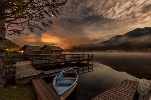 Der See im Mondlicht