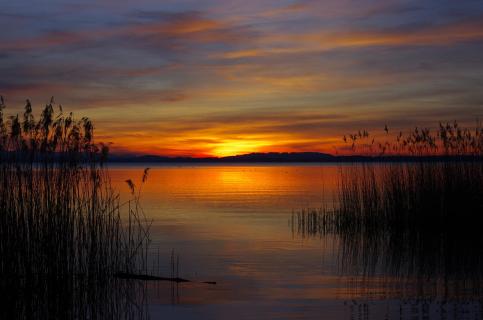 Sonnenuntergang am Chiemsee