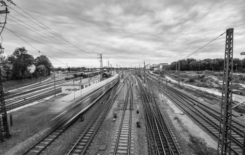 Bahnhof mit Zug