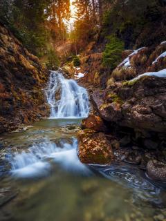 Wasserfall im Hirschbachtobel