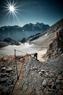 Absteigen für Schölligletscher