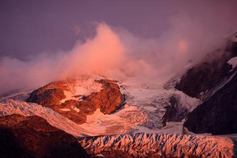 Burning glacier