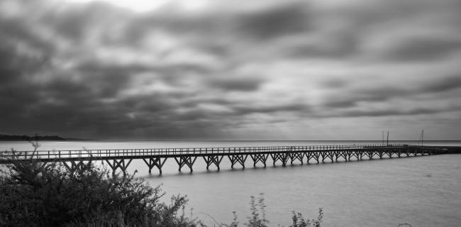 Bornholm, Dänemark, Die längste Holzbrücke Dänemarks in Arnager