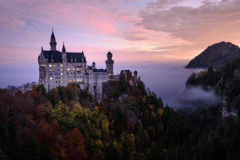 Neuschwanstein beim Sonnenaufgang