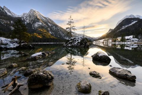 Hintersee beim Sonnenuntergang