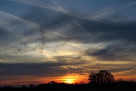 vernarbter Sonnenaufgang