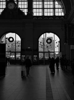 Cristmas Trainstation Frankfurt BW