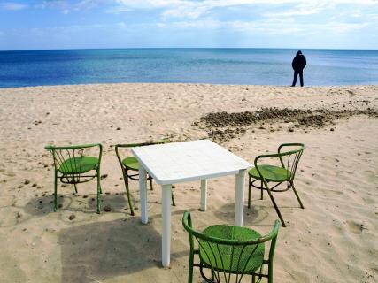 Im Frühjahr am Strand 