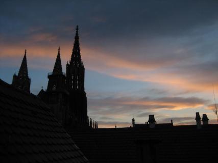 Münster und Abendhimmel