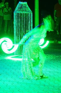 Tänzerin Light Show