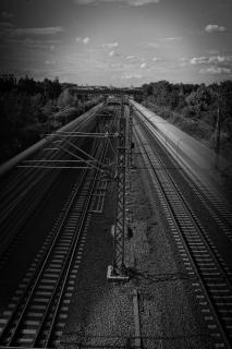 Train Black and white 