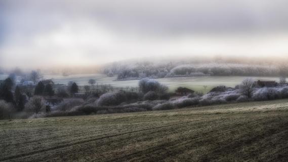 Kalter Wintertag Neu Anspach Taunus