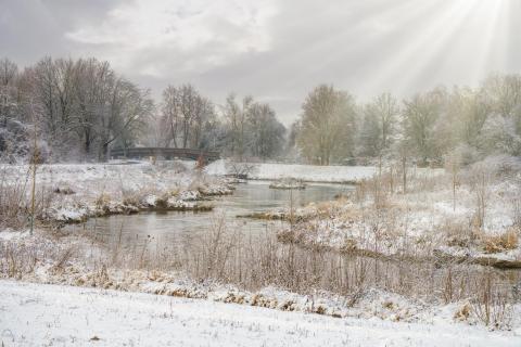 Winterlandschaft Nidda bei Karben