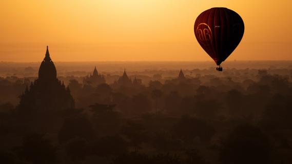 Sonnenaufgang in Bagan, Myanmar