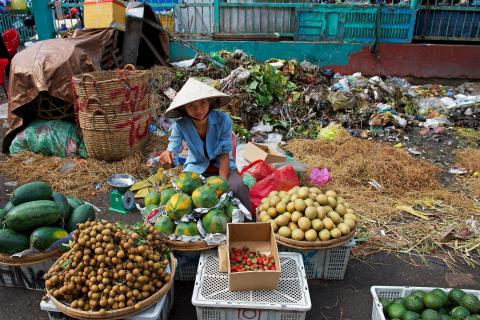 Marktveräuferin in Saigon, Vietnam