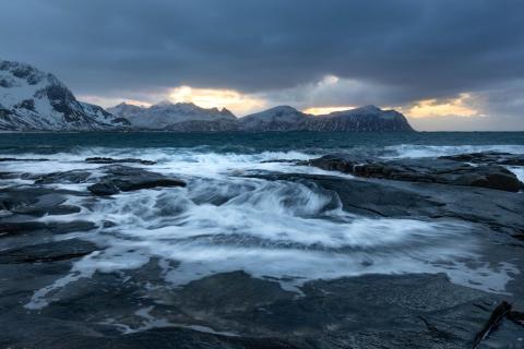 Sonnenuntergang auf den Lofoten