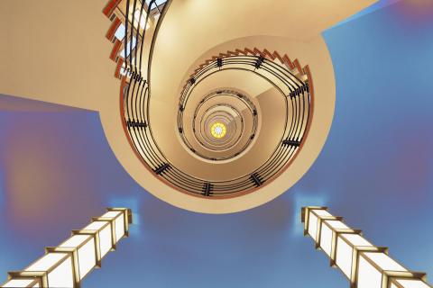 upstairs spiral step