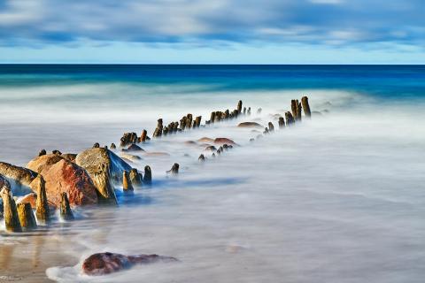 old stakes and stones