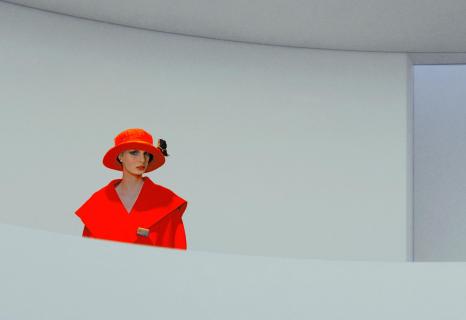 red lady in museum 03 
