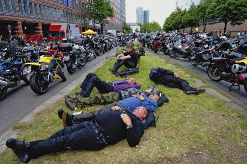 break at biker event 7