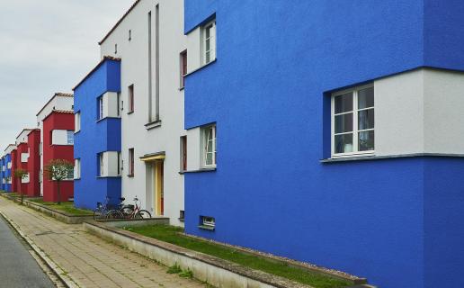 blue and red houses 3