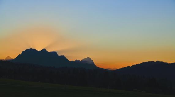 Abendlicht über Wetterstein 
