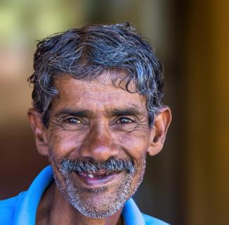 Bahnfahrer in Sri Lanka