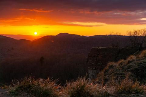 Sonnenuntergang über dem Weserbergland