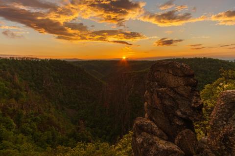 Grand Canyon des Harzes zum Sonnenuntergang