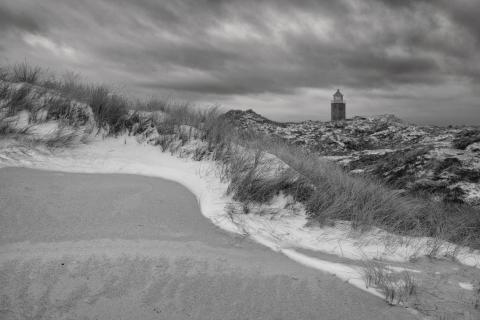 Sylt-Winterlandschaft mit Dünen & Leuchtturm