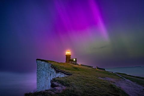 Aurora am Leuchtturm