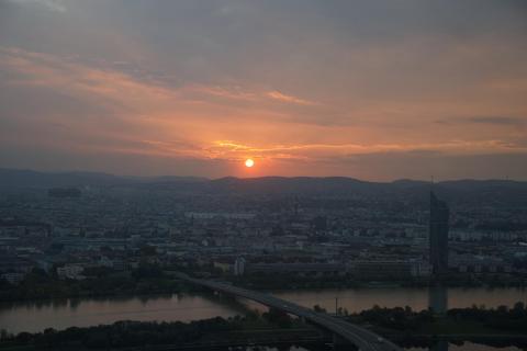 Sonnenuntergang in Wien
