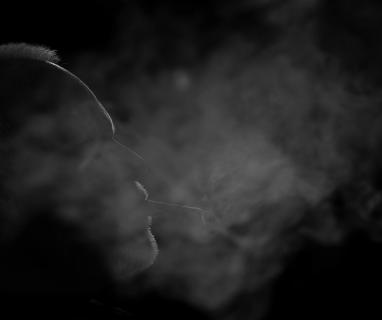 in the smoke