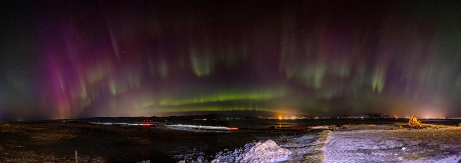 Aurora über Selfoss 