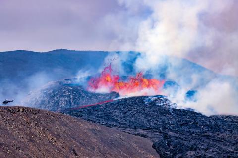 aktiver Vulkan in Iceland
