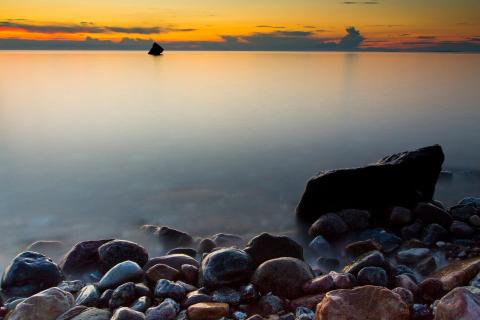 Sonnenuntergang in Bojendorf auf der INsel Fehmarn