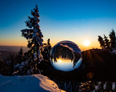 Sonnenuntergang im Glas 