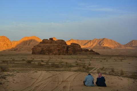 Sonnenuntergang im Wadi Rum