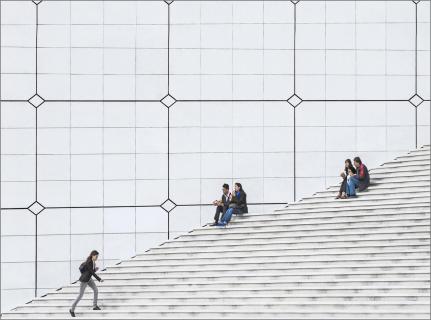 Treppe am La Grand Arche