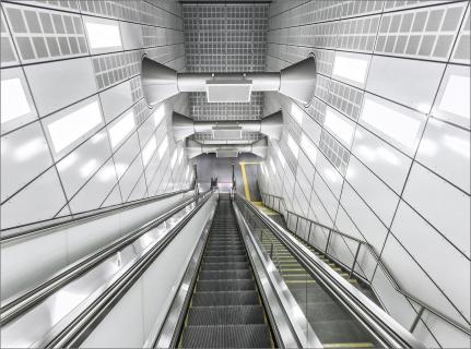 Rolltreppe zur U-Bahn-Station