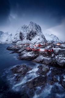 Winterabend in Hamnøy