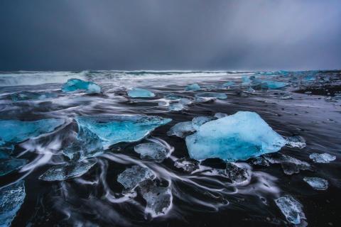 Blaue Diamanten aus Eis