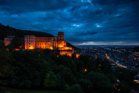 Schloss Heidelberg bei Nacht