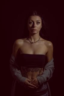 Mysterious ady in black