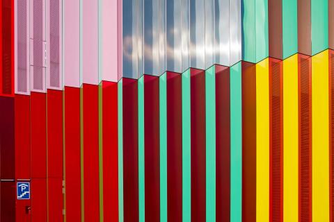 bunte Fassade