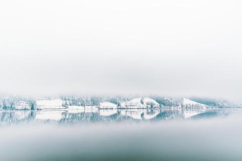 Schlierseeufer im Nebel