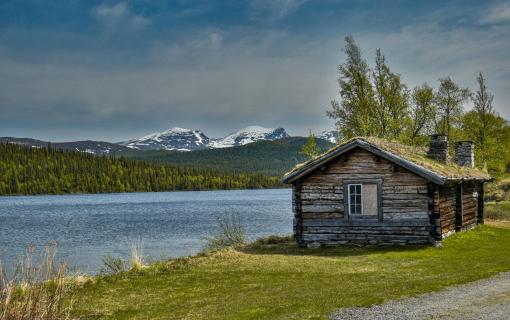 Hütte in Schwedisch Lappland