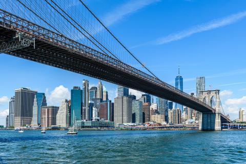 New York City mit Brooklyn Bridge